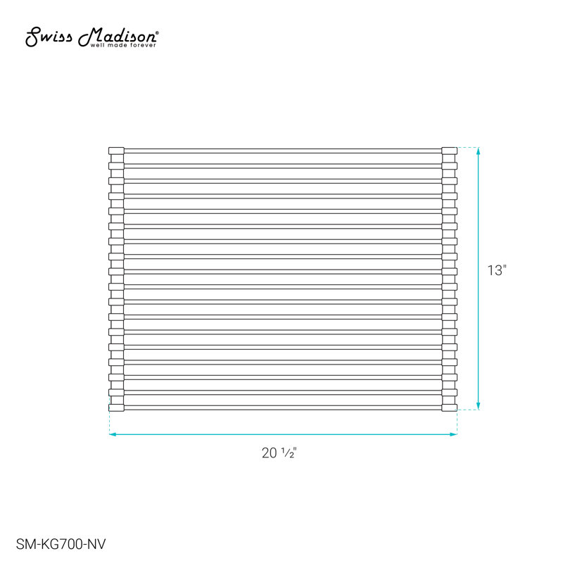 Swiss Madison 20" x 12" Kitchen Sink Grid, Navy Blue