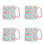 10 tasses de fraise Bella Street, pré de champignon Petalcap