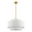 Koeller 3 - Light Brass Gold Shaded Pendant