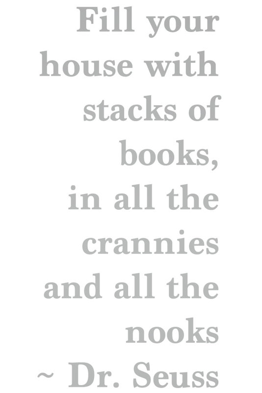 Citation à livres dr. seuss, Argent, H 23,5 po x l 11 po x P 0,01 po