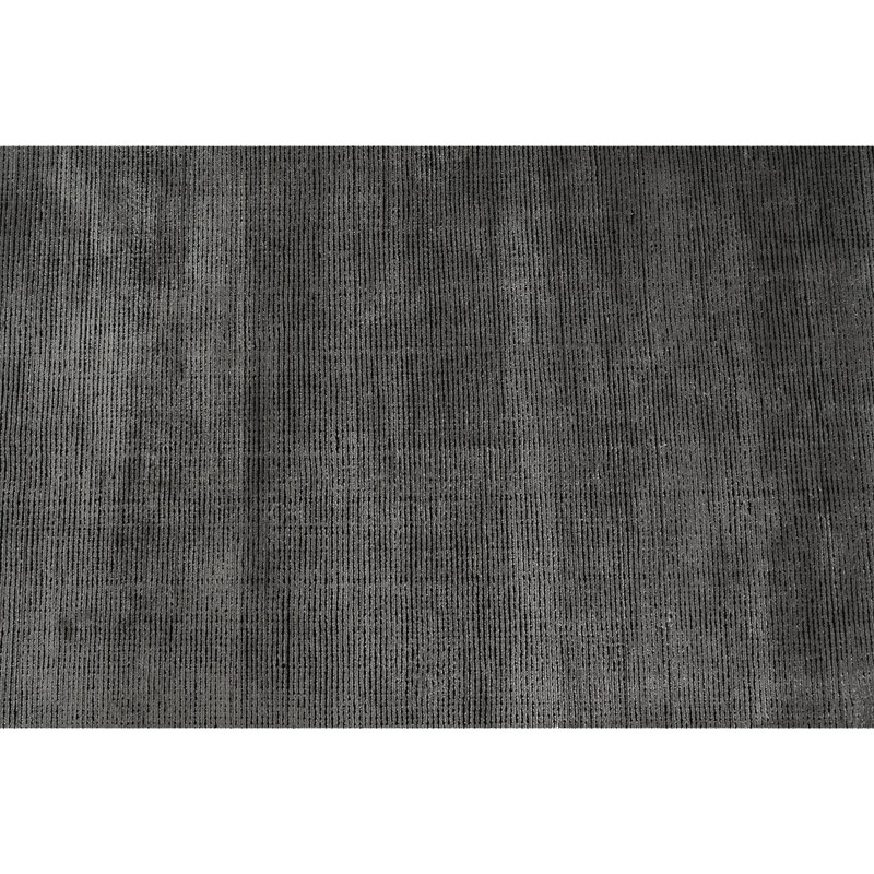 High-Quality Handwoven Black/Gray Area Rug, Rectangle 5' x 8', Dark Gray/Gray