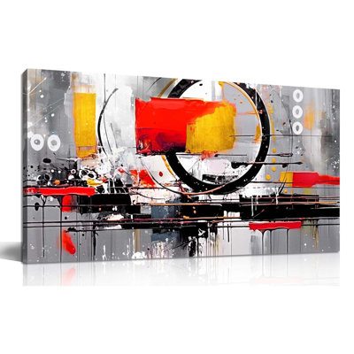 Art abstrait sur toile, peintures abstraites pour mur dans le salon