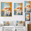 Linge à linge blanc et orange 3 - Art mural-564406035