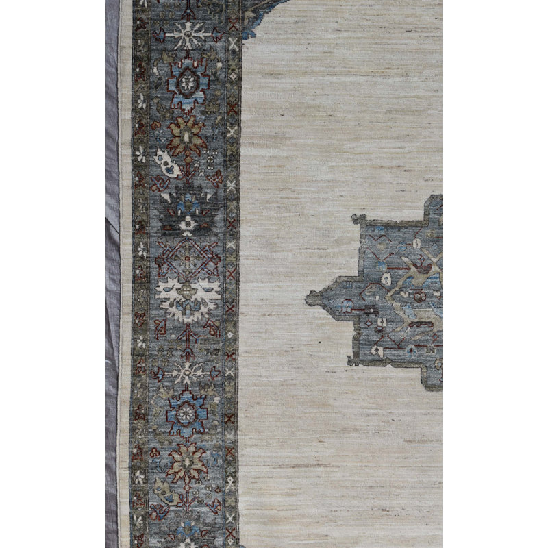New Turkmen Afghan One-of-a-Kind Rectangle 9'2" X 12' Area Rug