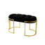 Velvet Tufted End of Bed Bench, Modern Accent Bench for Living & Bedroom with Iron Metal Legs-1032262108-1032262114