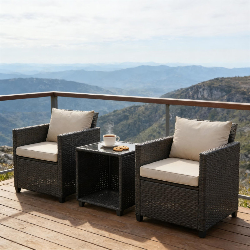 Garden Conversation Furniture Set, Beige
