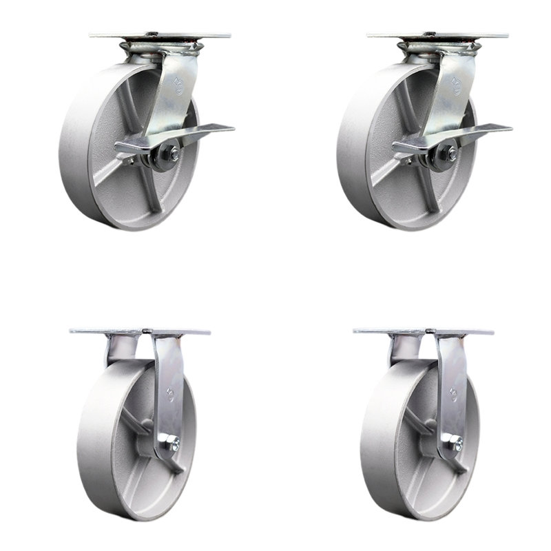 4 Piece Semi Steel Caster Set