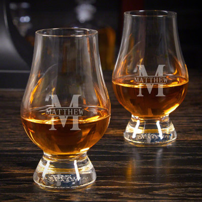 Engraved Glencairn Whisky Glass, Set Of 2