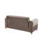 Causeuse convertible en tissu de velours moderne et moderne en taupe