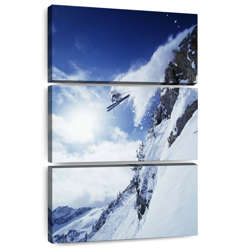 Sireci Mountain Ledge Skiing, 32" H x 20" W