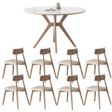 Nordic style simple round dining table set