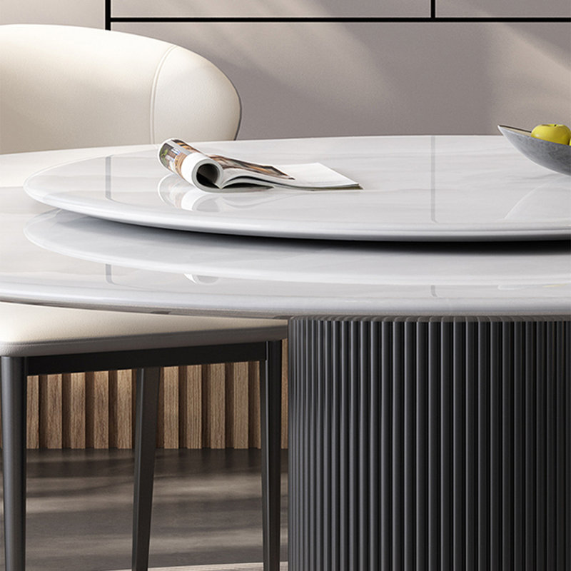 Ensembles de table de salle à manger légers et luxueux en faux marbre., 5