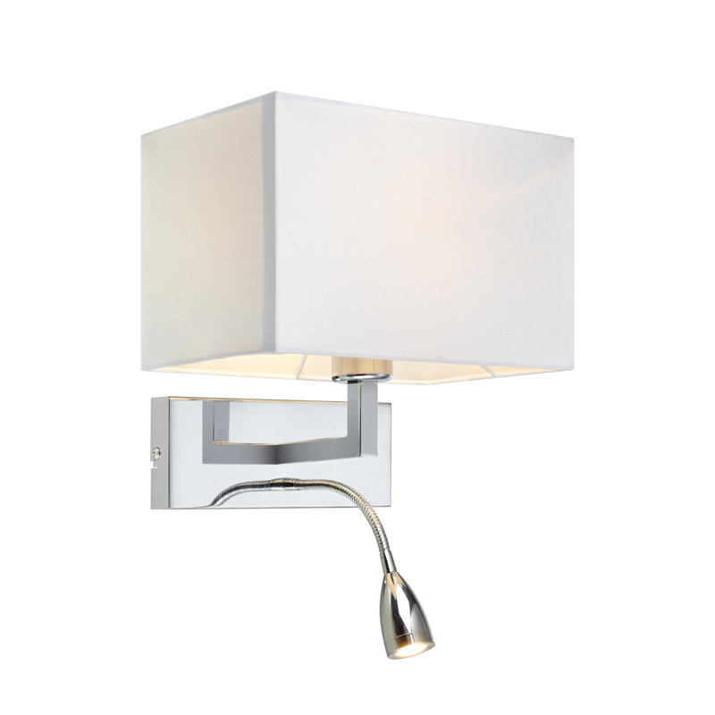 Seaway LED Plug-in Armed Sconce, Chrome