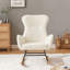 Chaise berçante en tissu Teddy