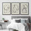 Signature, impression sur toile encadrée, ensemble bicolore spirale géométrique, anneau, cercle, collage, formes abstraites, illustrations, art moderne boho décoratif pour le salon, la chambre à coucher, le bureau - 2204-M06 - noir-681681134-730323217