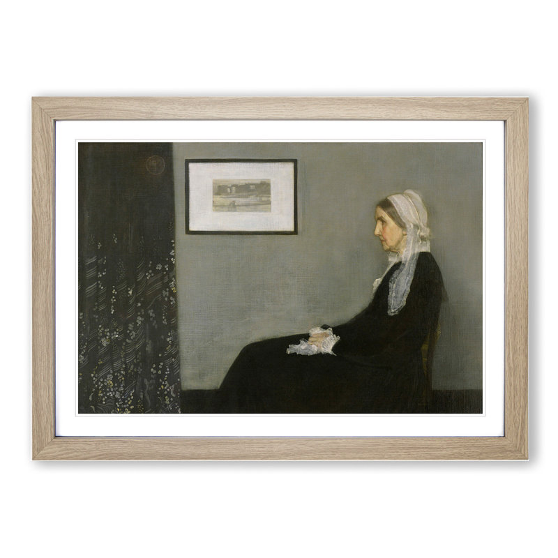 Artists Mother Vol.1 by James Mcneill Whistler - Framed Print, Oak Framed, 27cm H x 36cm W x 2cm D