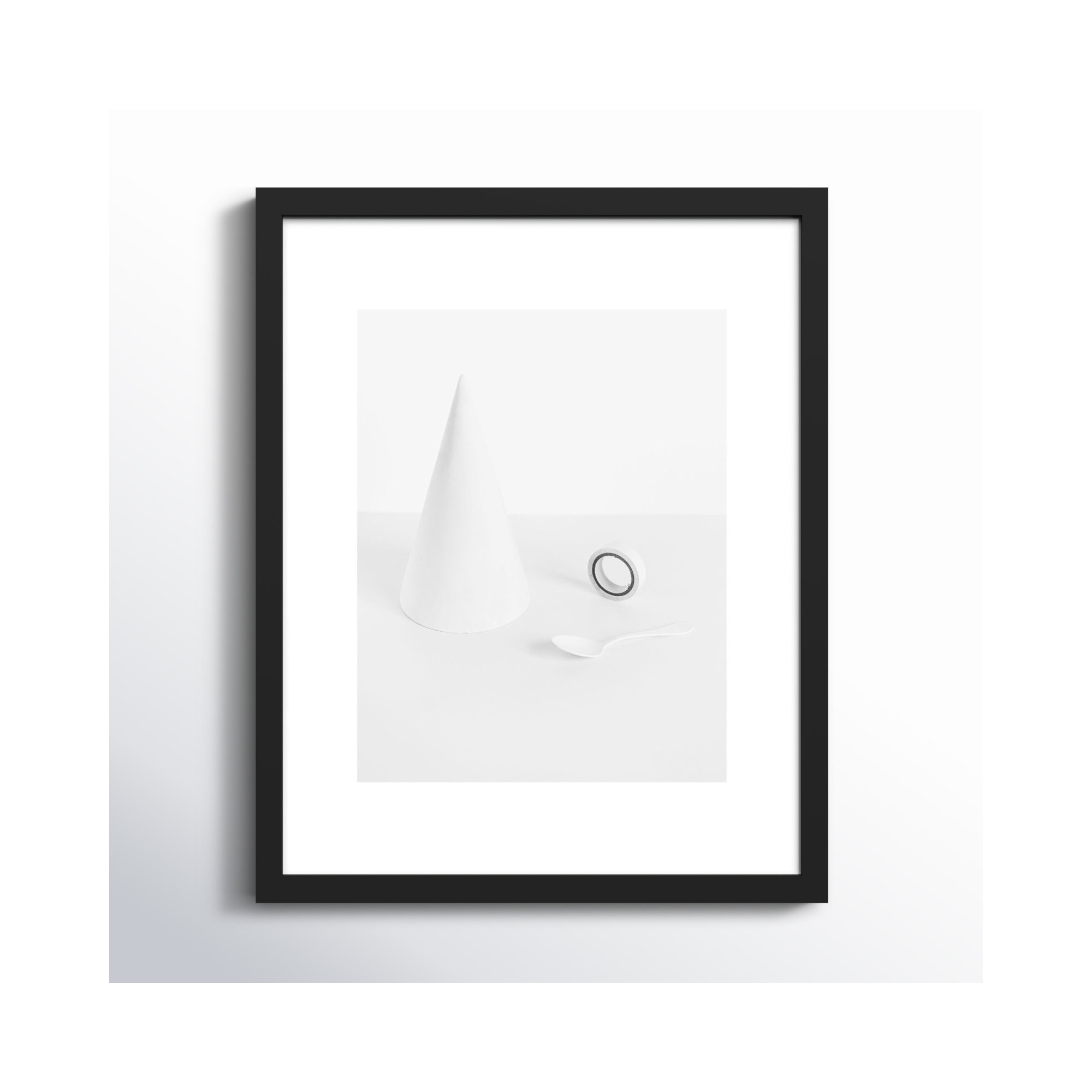 White Still Life 1 by Svetlana Smirnova, 20" H x 16" W x 1.25" D, Black
