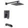 Mezzo Series 1-Handle 1-Spray Tub And Shower Faucet In Matte Black