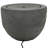 Oval Bowl Polystone LED Outdoor Bubble Fountain - Gray-1345597752-1345597753