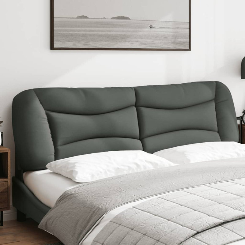 Coussin de tête de lit vidaXL gris foncé Hvar, Très grand, Gris foncé