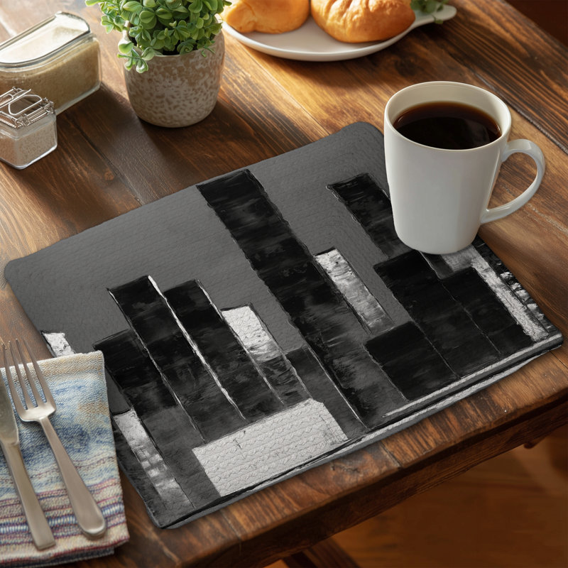 Abstract Buildings Placemat | Cities Bedroom Polyester Decor