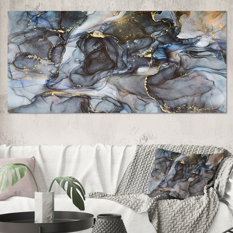 Art or noir infusé noir II - reproduction sur toile, Toile tendue, H 28 po x l 60 po