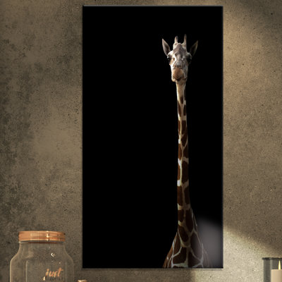 «Giraffe Hiding in the Dark», impression sur toile tendue