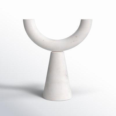 10" Stone Tabletop Candelabra