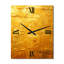 Ancienne opulence antique rétro or abstrait II - Peinture abstraite horloge murale surdimensionnée-99637887