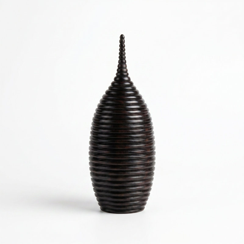 Ebony Wood Collection Wood Jar