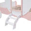 Lit voiture simple avec couronne et lit plateforme en bois avec escalier-228216578
