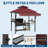 Wine Red 8x5 FT Heavy-Duty Double-Tier Grill Gazebo with 7x3 FT Extra Awning, Steel Roof Outdoor BBQ Shelter with Shelves, 10 Hooks and LED Lights for Garden-126709474