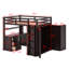 Lit mezzanine avec tiroirs, bureau et garde-robe