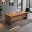 Bureau simple en bois massif avec combinaison d'armoires-1922066585