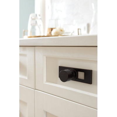 Medora 3-11/16 inch (94mm) Length Rectangle Cabinet Knob Backplate