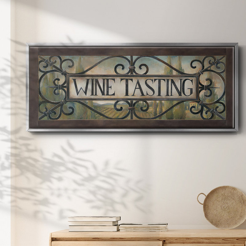 Dégustation de vin - Toile encadrée, H 12 po x l 30 po