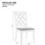 2 pièces de chaises de salle à manger en bois massif de style Mid-Century - rembourrées confortables couleur chêne blanc-1620743927