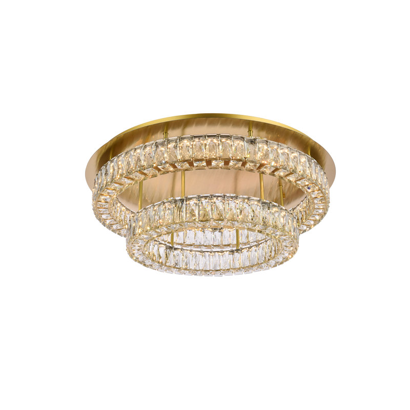 Plafonnier encastré à DEL 17,7 po Bodell, Doré, H 10 po x l 30 po x P 30 po, 36