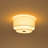 Aurevane 3-Light Dimmable Double-Layer Drum White Fabric Shades Flush Mount Ceiling Light