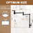 Cedar CASAINC 1.8 GPM Pot Filler Kitchen Faucet with 2 Handle-91290347