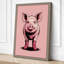 Happy Pig Cartoon - Wrapped Canvas-625199413-625199374