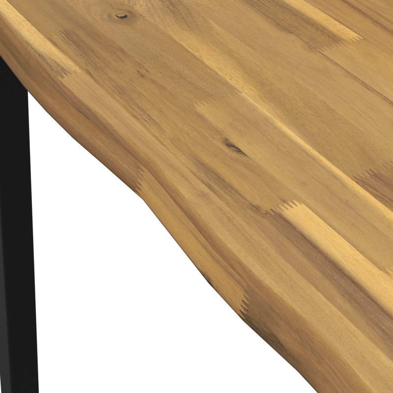 Acacia Dining Table, 75cm H x 70cm W x 70cm D, White / Black