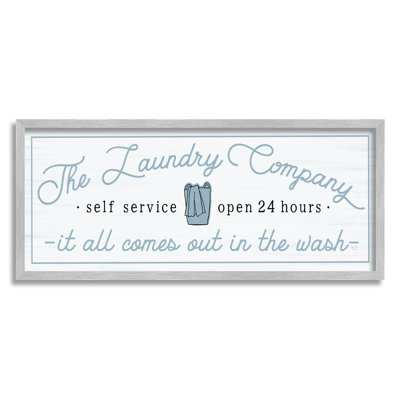 Laundry Company All Comes Out In Wash, art de la giclée encadrée par Lux + Me Designs
