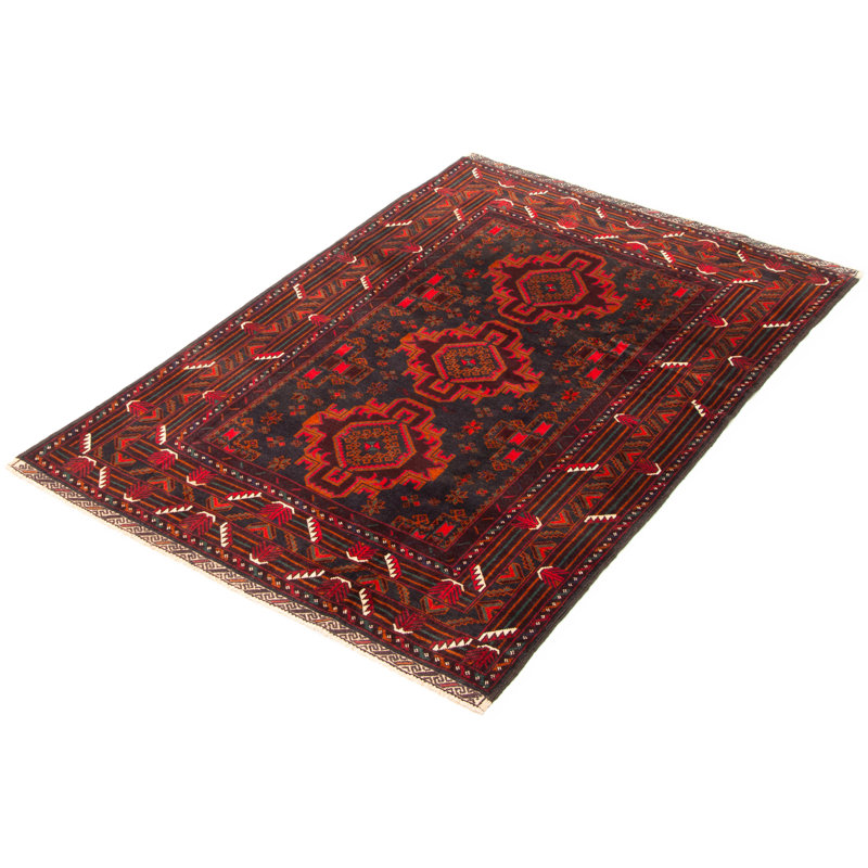 Tapis noir Teimani 4 pi 3 po x 6 pi 3 po