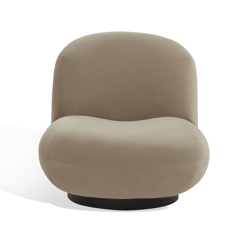 Huntley Portsmouth Slipper Chair, Light Brown Velvet