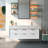 60'' Wall Mounted Double Bathroom Vanity with Engineered Stone Top and LED Light-851420853
