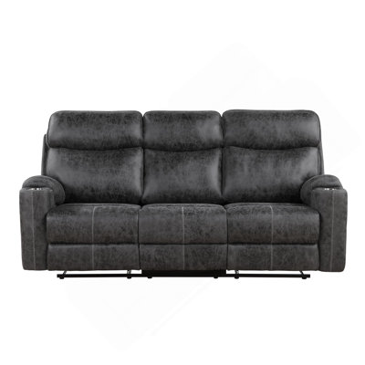 Canapé inclinable manuel en microfibre Hirah