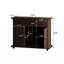 Armoire de rangement à 3 tiroirs et 2 portes de style rétro avec porte-bouteilles à 12 grilles