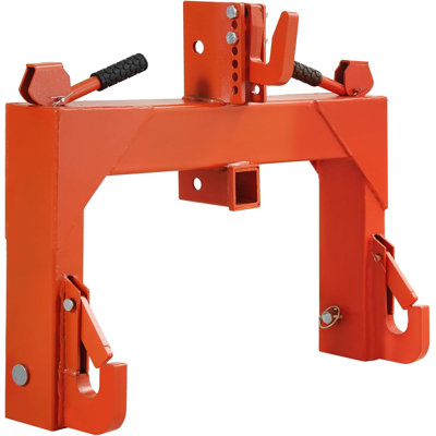 Heavy Duty 3Point Quick Hitch Adapter for Category 1  2 Tractors 3000lbs Capacity  Dual Receivers  5Level Adjustable Bolt  Fits Most Category 1