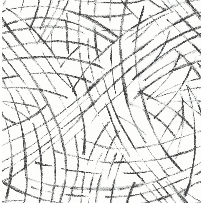 Rouleau de papier peint Margarita, Noir / blanc